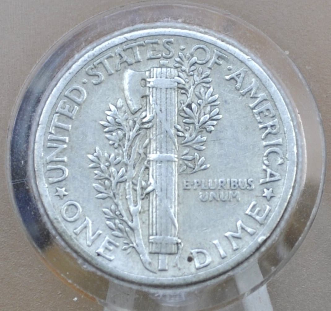 1923 Mercury Dime - G - F Grade / Condition (Good to Fine) - Philadelphia Mint - Silver Dime - 1923-P Mercury Head Dime