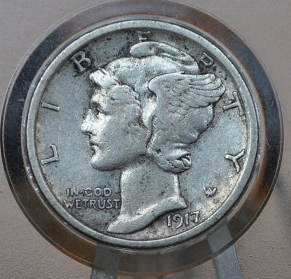 1917 Mercury Dime - Choose by Grade / Condition - Philadelphia Mint - 1917 Mercury Head - Silver Dime 1917