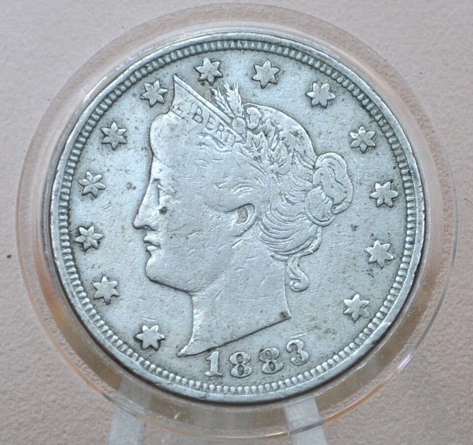 1883 Liberty Head V Nickel - Without Cents - Choose by Grade / Condition - 1883 V Nickel - First Year Produced