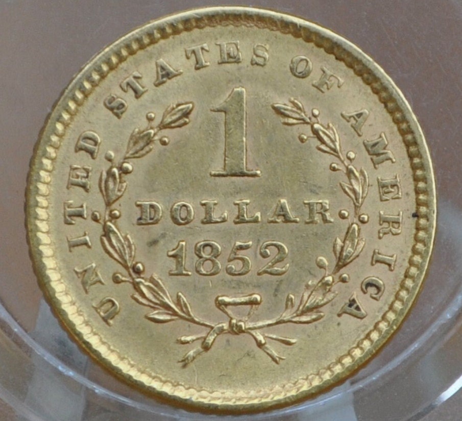 1852 Liberty Head One Dollar Gold Coin - BU (Uncirculated