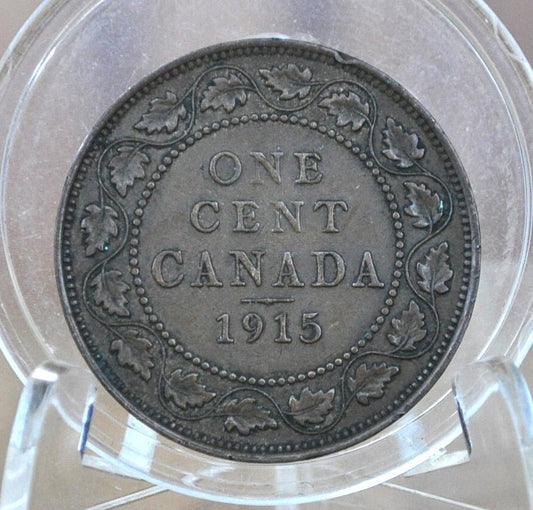 1915 Canadian One Cent - XF Grade / Condition - King Edward VII - One Cent Canada 1915 Cent