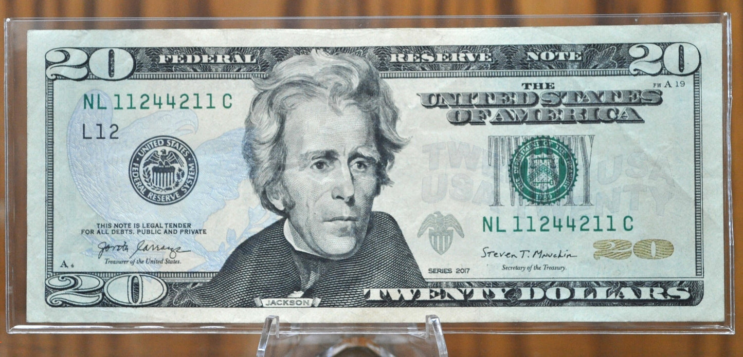 Palindrome Note 11244211 - Great Condition - Palindrome Serial Number 20 Dollar Bill 11244211 Repeating, Super Cool Number Sequence