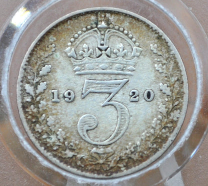 1920-1926 Great Britain Silver 3 Pence Silver - VF/AU Grades Conditions - UK 3 Pence Great Britain Three Pence 50% Silver