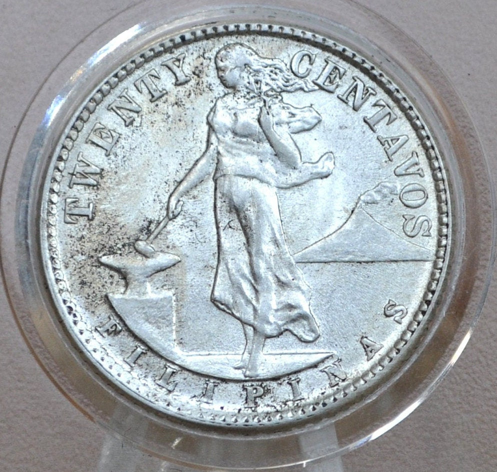 1944 Philippines 10 & 20 Centavos Silver - Gem BU Grade / Condition - 1944 S Ten Centavo Filipinas Twenty Centavo - Wartime
