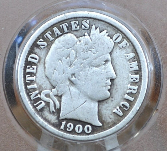 1900 Barber Dime - VG (Very Good) Detail - Philadelphia Mint - 1900-P Barber Dime - Silver Dime