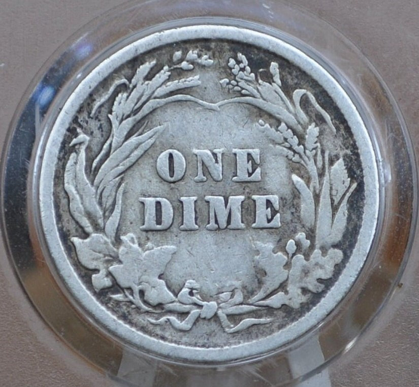 1900 Barber Dime - VG (Very Good) Detail - Philadelphia Mint - 1900-P Barber Dime - Silver Dime