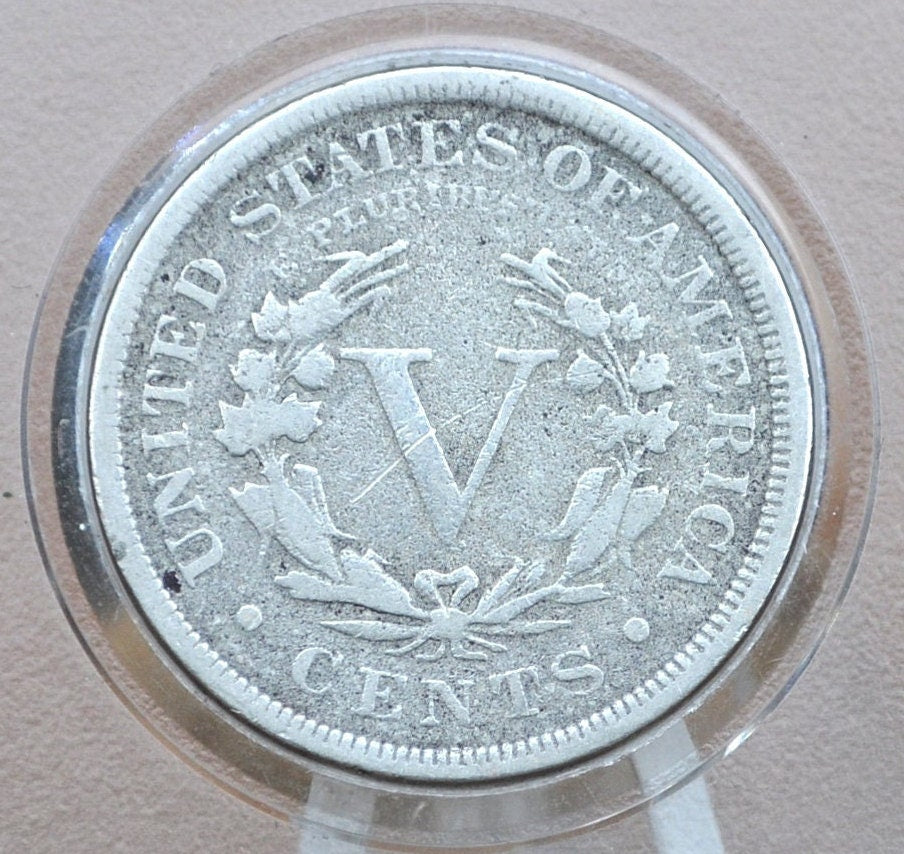 1894 Liberty Head Nickel - VG (Very Good) Grade - Lower Mintage Date - 1894 V Nickel - Philadelphia Mint - 1894 Nickel