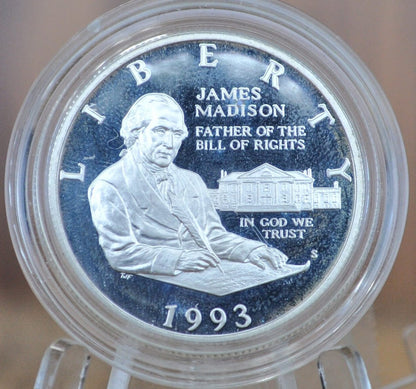 1993-S James Madison-Bill of Rights Silver Commemorative Half Dollar - Proof - James Madison Proof Half Dollar 1993S