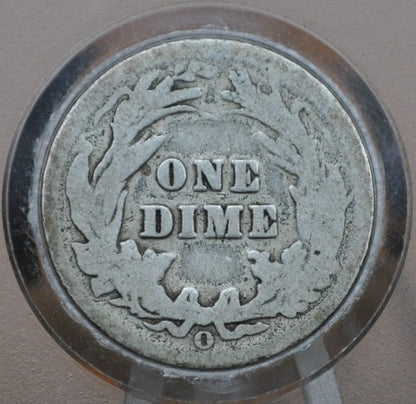 1898-O Barber Silver Dime - AG (About Good) Grade / Condition - New Orleans Mint - 1898 O Barber Dime 1898O Dime Silver