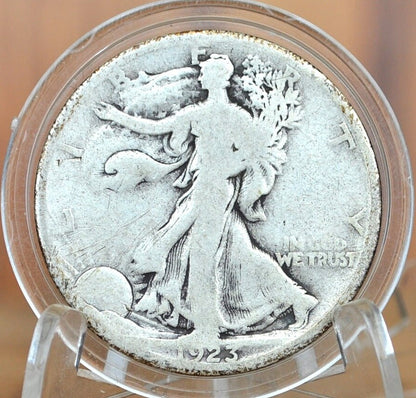 1923-S Walking Liberty Silver Half Dollar - VG (Very Good) Grade / Condition - San Francisco Mint - 1923 S Half Dollar / 1923 S WLH