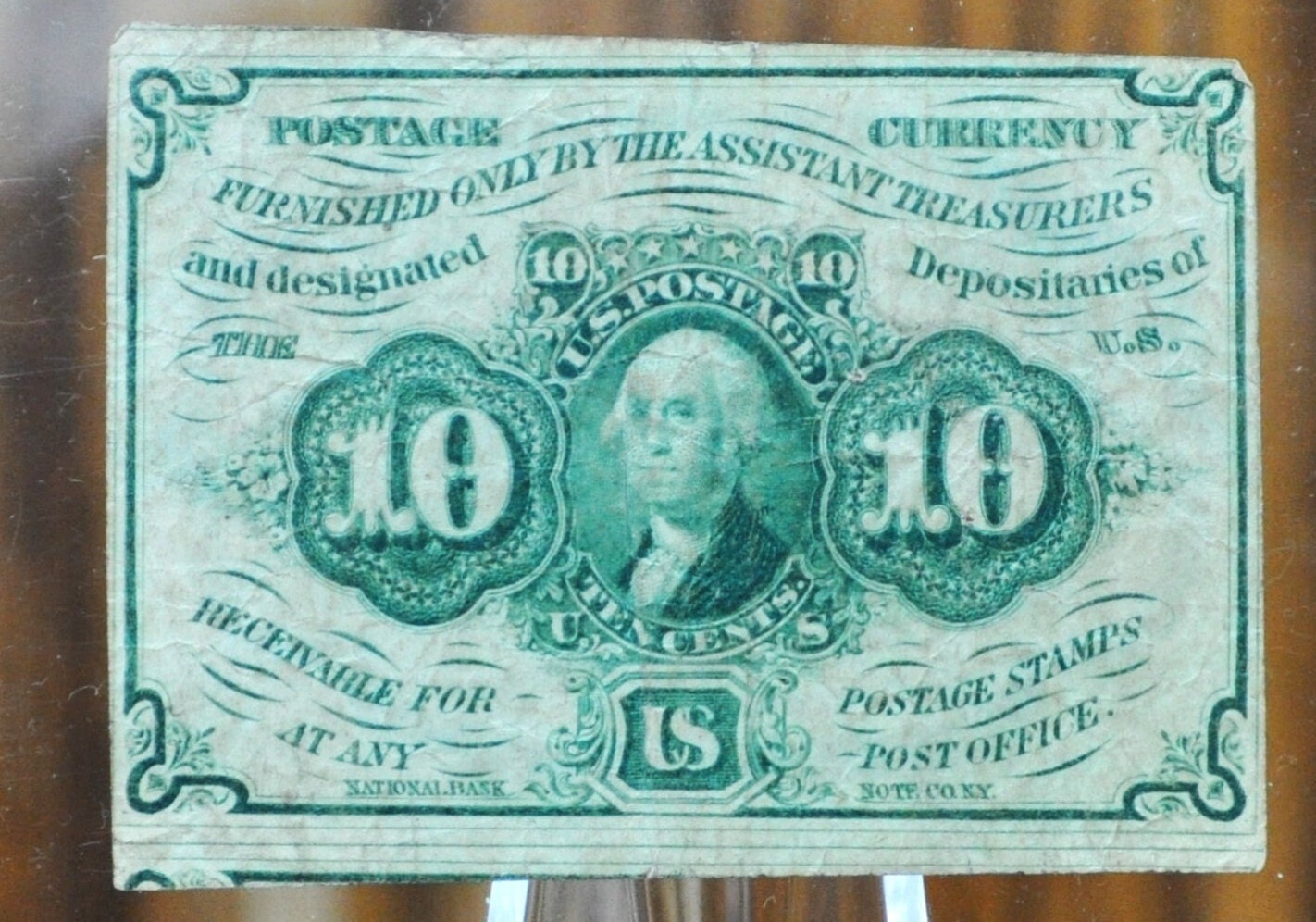 First Issue 10 Cent Fractional Note Fr#1242- VF+ - 1862 10C Fractional Currency - First Issue Fractional Currency - Civil War Era Issue