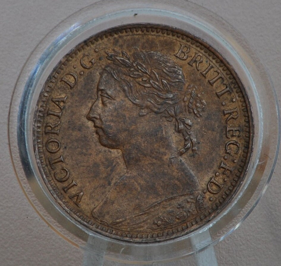 1886 British Farthing - Uncirculated, Incredible Detail - UK Farthing 1886 Great Britain Farthing -Queen Victoria, Stunning Collection Piece