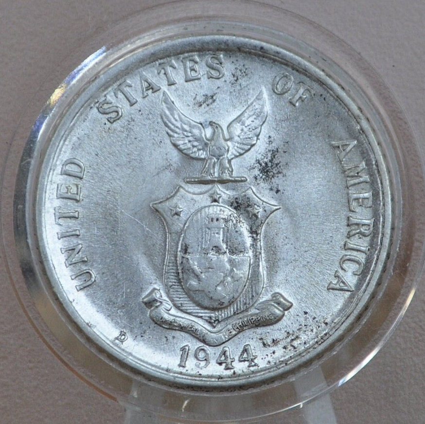 1944 Philippines 10 & 20 Centavos Silver - Gem BU Grade / Condition - 1944 S Ten Centavo Filipinas Twenty Centavo - Wartime
