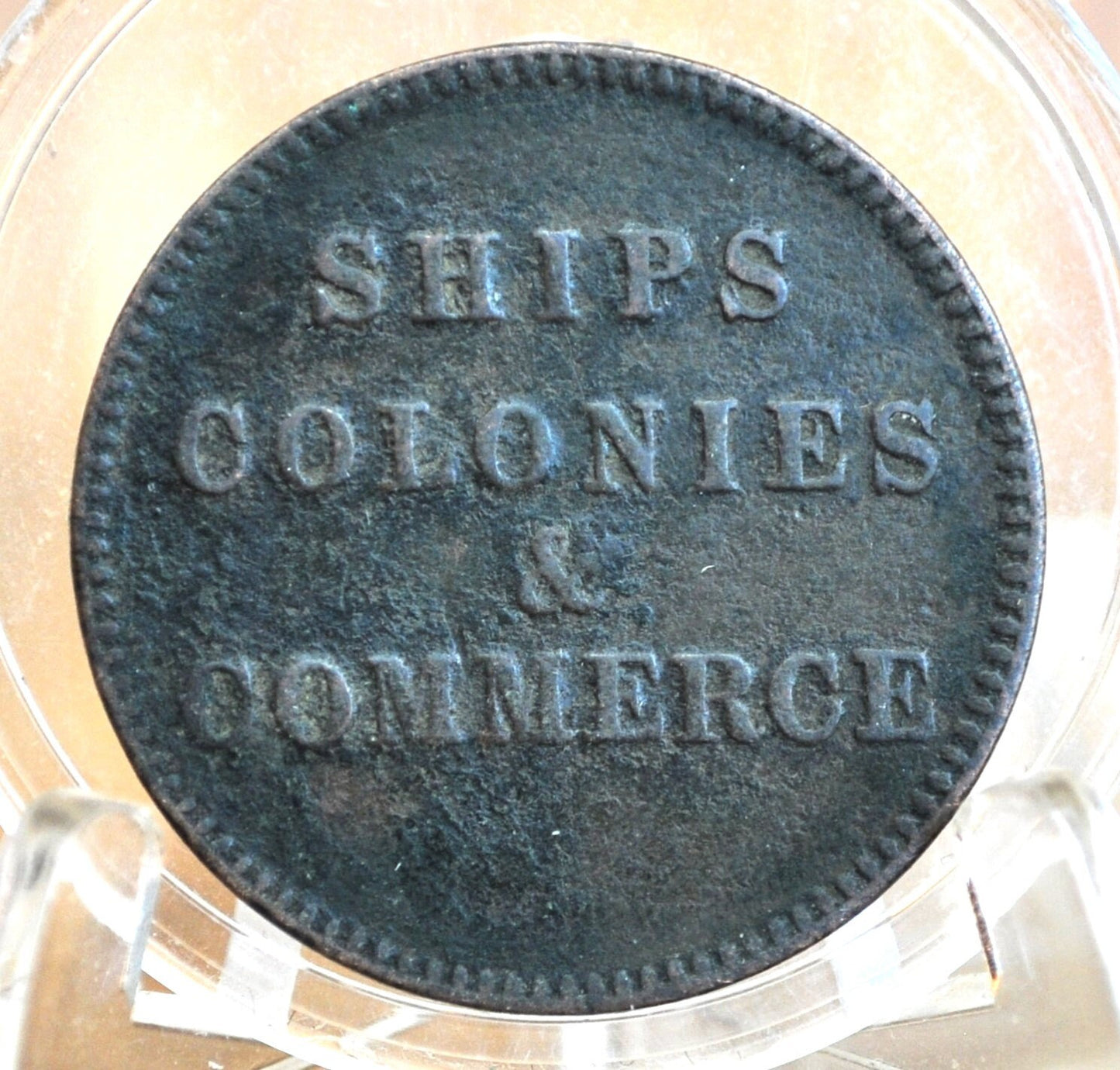 1835 Prince Edward Island 1/2 Penny Token Ships Colonies and Commerce PE-10-39 - Bar ampersand - Prince Edward Island Coin - 1871 Cent