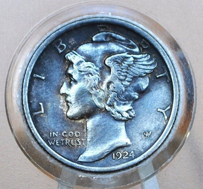 1924 Mercury Dime - Choose by Grade / Condition - Philadelphia Mint - 1924-P Mercury Dime - Winged Liberty Head Silver Dime 1924