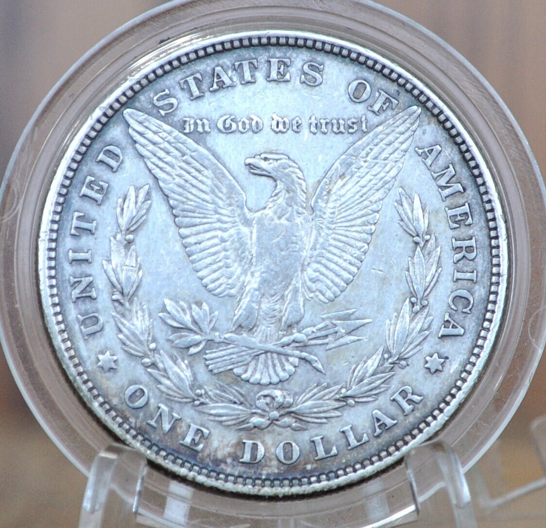 1878 Morgan Silver Dollar Eight Feathers - AU50 (About Uncirculated) - 1878 8 Tail Feathers Morgan - 8 Feather Variety 1878 P Morgan Silver