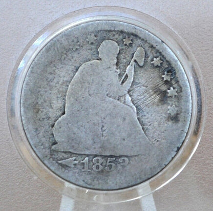 1853-O Seated Liberty Quarter - AG (About Good), Better Reverse - 1853O Silver Quarter / 1853 Liberty Seated Quarter - Lower Mintage Date