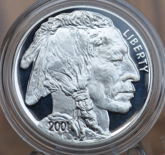 Rare 2001 American Buffalo Silver Dollar - In Original Mint Case - Proof, Silver - 2001P Commemorative Silver Dollar, Only 272,869 Minted