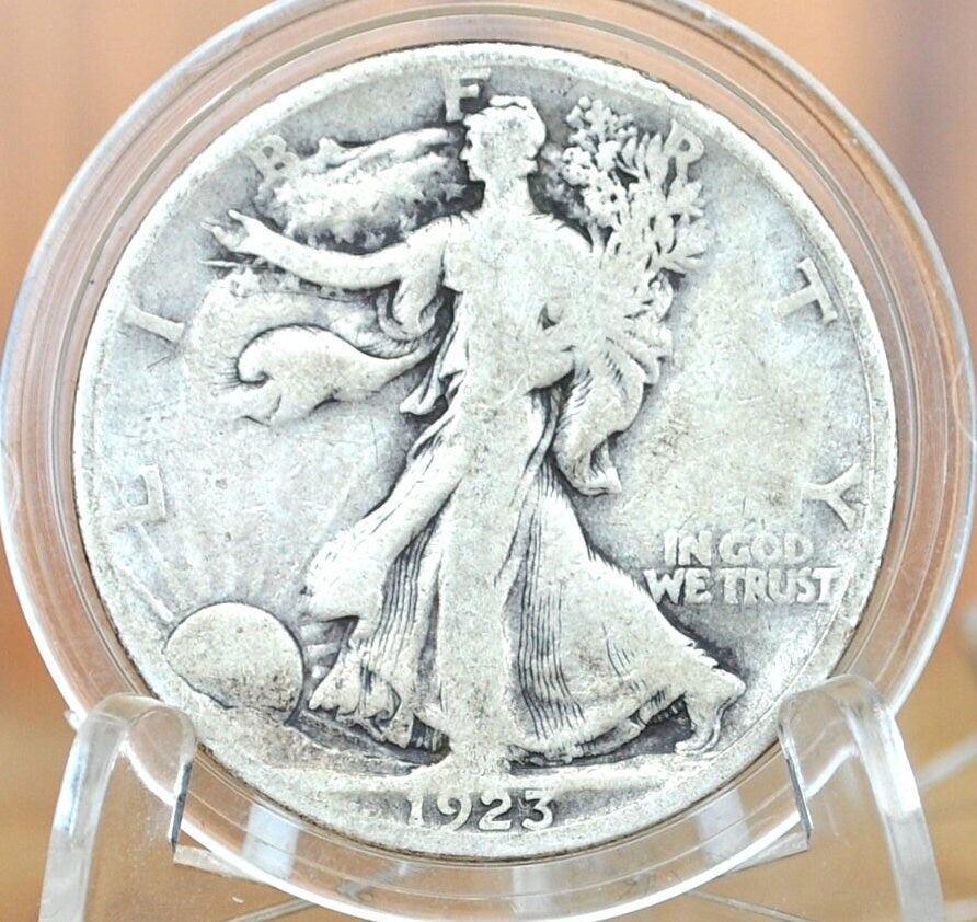 1923-S Walking Liberty Silver Half Dollar - VG (Very Good) Grade / Condition - San Francisco Mint - 1923 S Half Dollar / 1923 S WLH