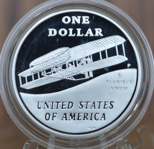 2003 First Flight Centennial Silver Dollar - Proof, Silver - Philadelphia Mint - 2003 P Commemorative Half Dollar Wright Brothers Monument