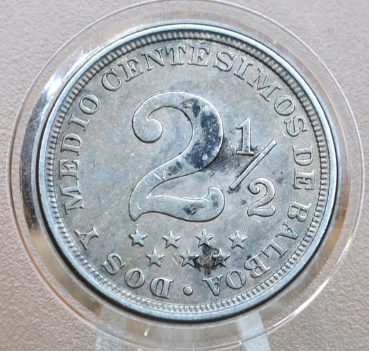 Rarer 1916 Panama 2 1/2 Centesimos - Great Condition, AU, Luster - -Two and a Half Centesimos Coin 1916 Panama, Only 800,00 Made, High Grade